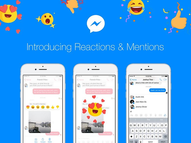 facebook messenger update reaction