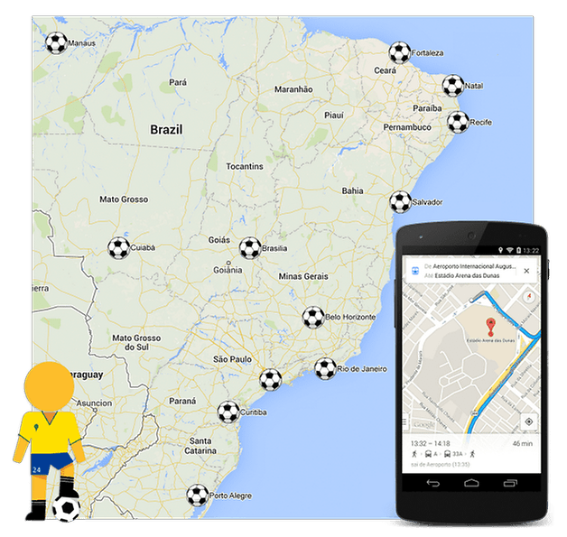 google maps copa do mundo