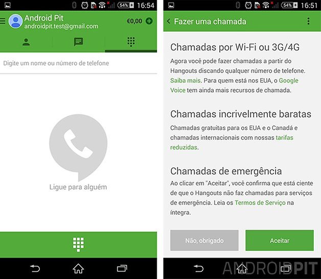 hangouts 2 4 versao ligacoes