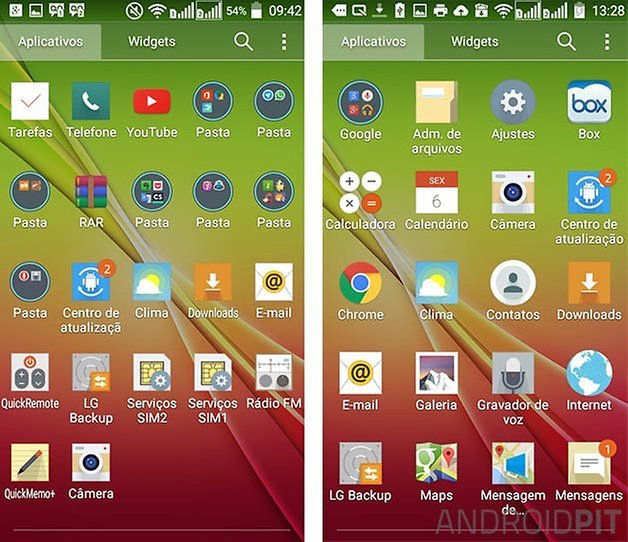 lg l90 android lollipop atualizacao gaveta apps