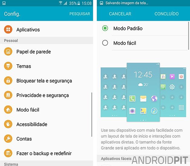 modo facil galaxy s6