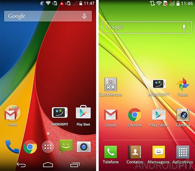 moto g 2014 lg l90 comparacao ui
