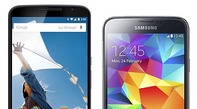 nexus 6 galaxy s5 comparison