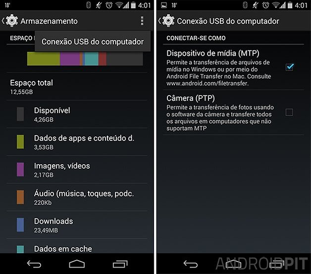 nwxus 5 conexao pc