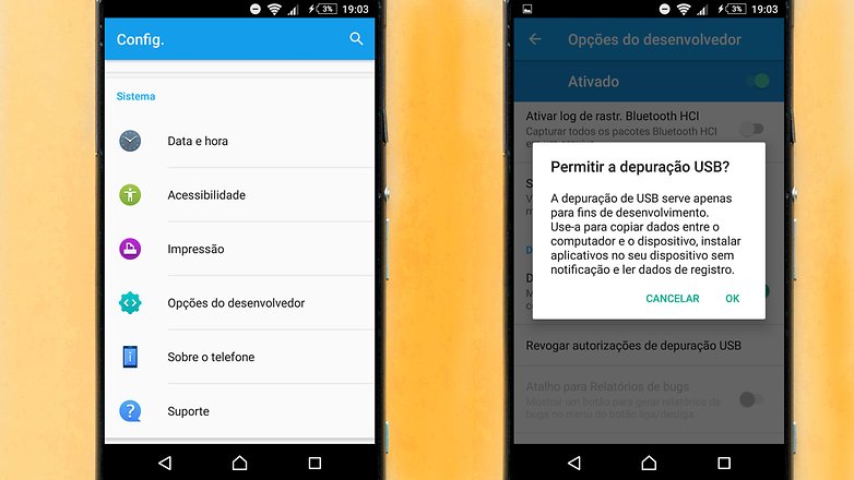 depuracao usb adb tutorial