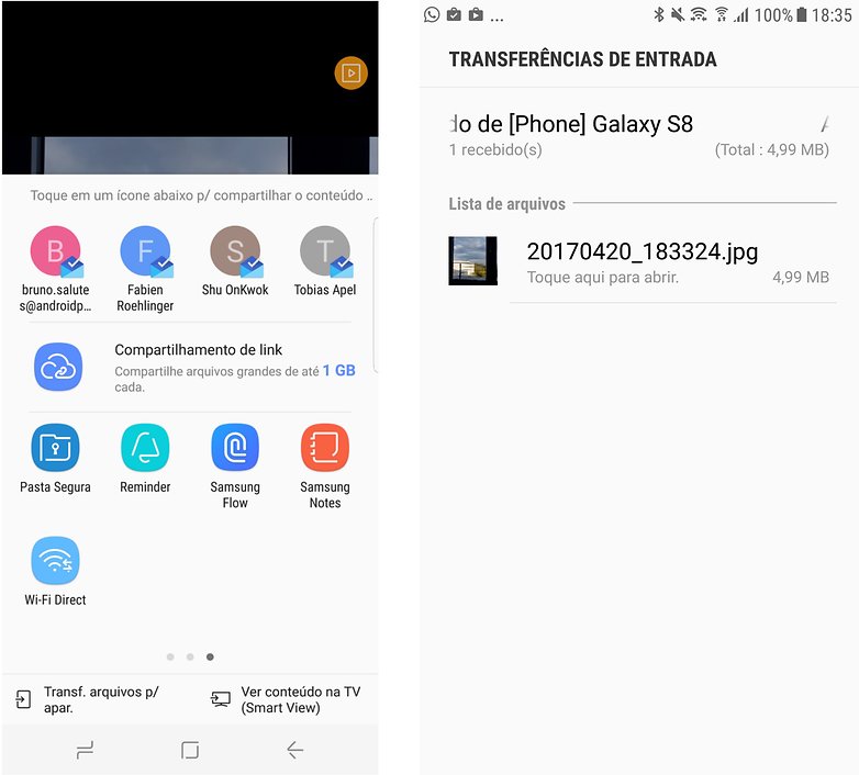 wifi direct conexao BRA transferencia