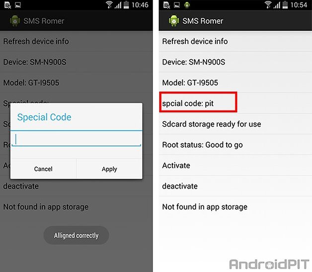 sms romer codigo especial
