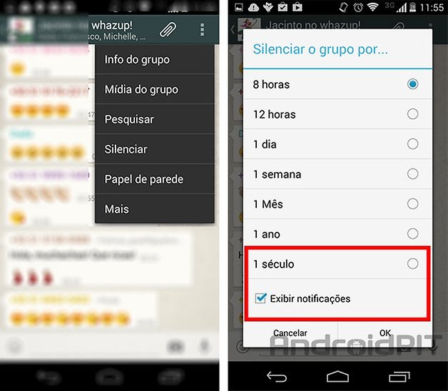 whatsapp atualizacao silenciar grupo