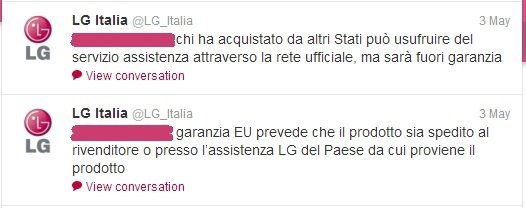 lg nexus 4garanzia