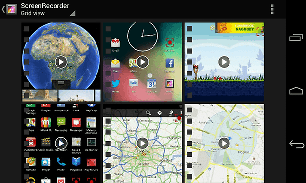 Camera stock Android Nexus 4 gravar videos