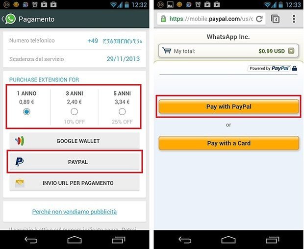 whatsapp paypal 2
