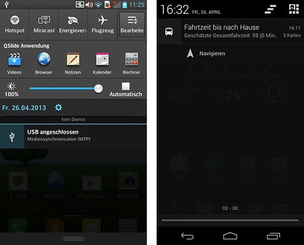 optimus android benachrichtigungen