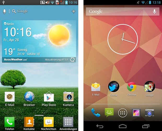 optimus android homescreen