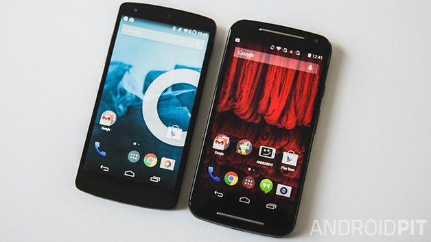 MotoG vs Nexus5 home