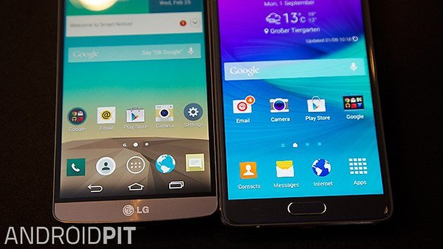 lg g3 note4 comparison display bottom