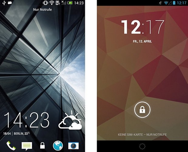 sense android lockscreen