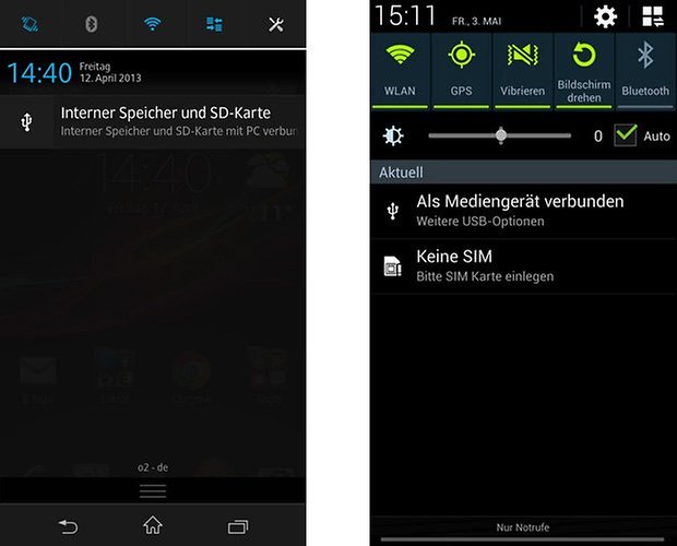 sony touchwiz benachrichtigungen