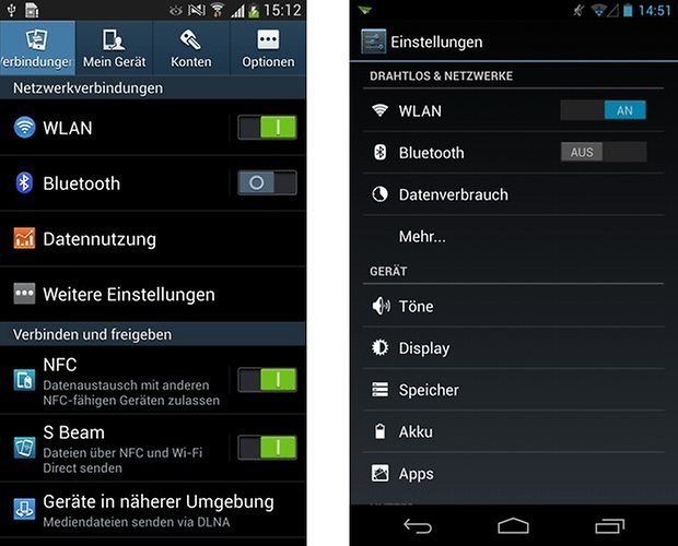 touchwiz android einstellungen