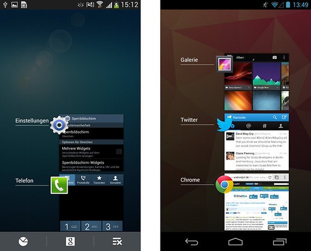 touchwiz android offene apps