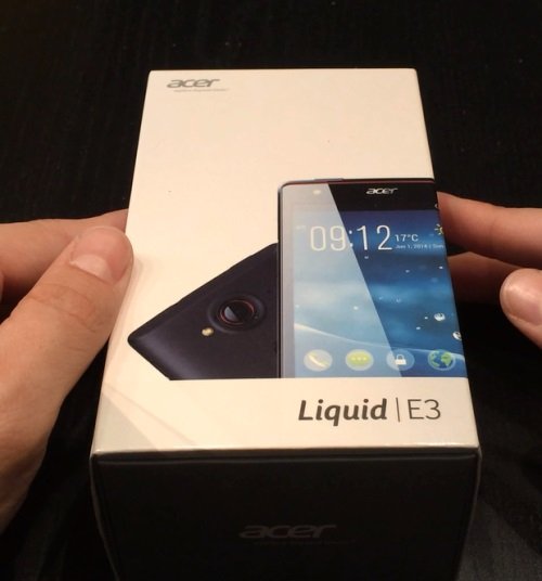 acer liquid e3 plus verpackung