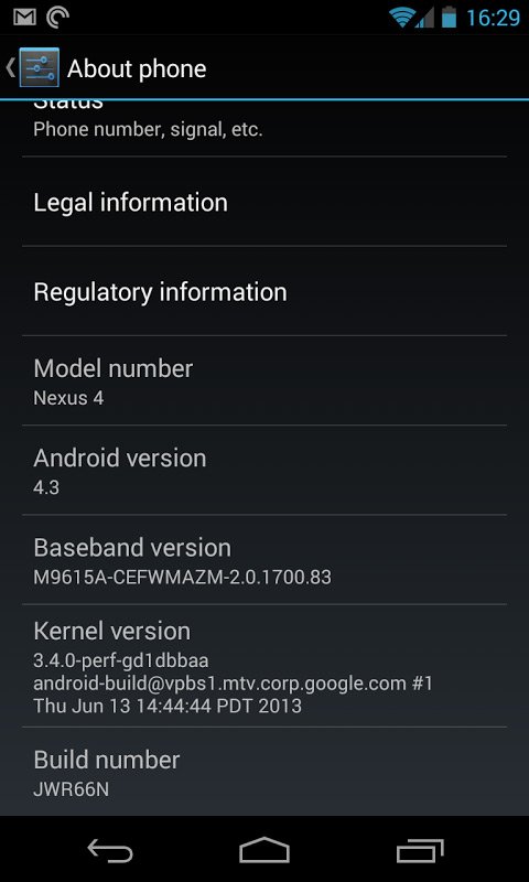 android 43 nexus 4