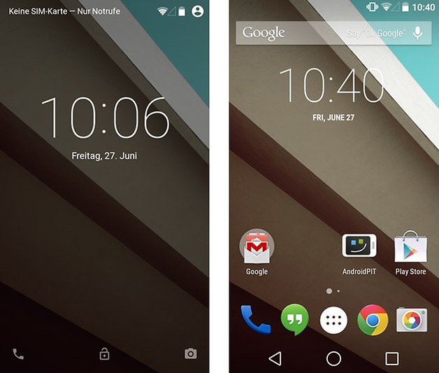 android l lockscreen homescreen