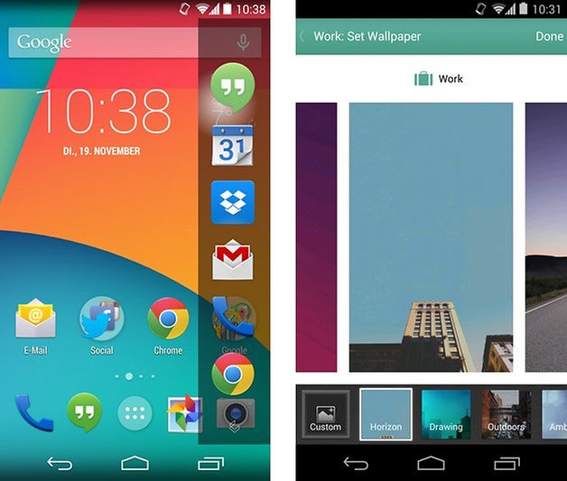 cover app wechsel wallpaper