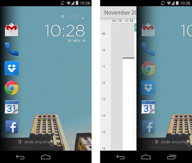 cover apps wischen
