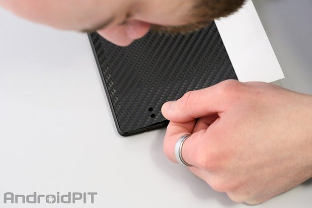 dbrand skin carbon nexus 7 anbringen