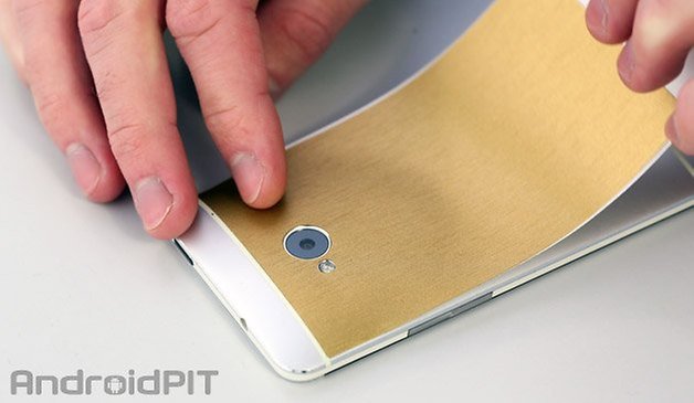 dbrand skin gold htc one anbringen