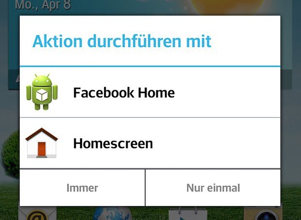 facebook home launcher wahl