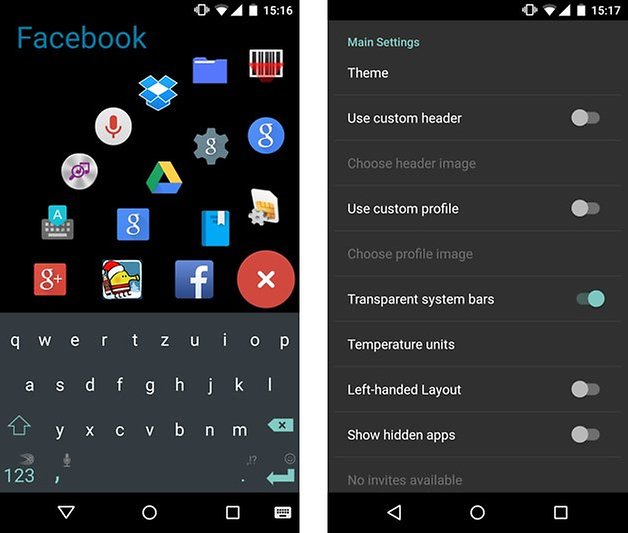 flow home app suche einstellungen