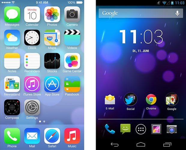 ios android homescreen