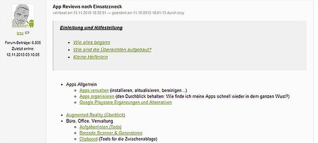izzy app listen auszug