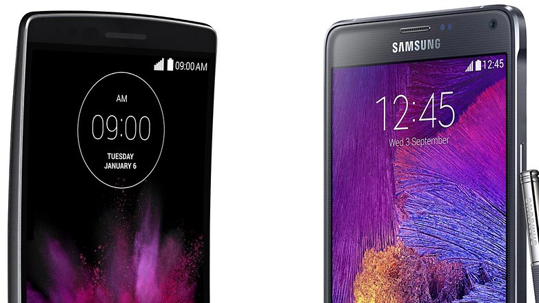 lg g flex 2 vs samsung galaxy note 4