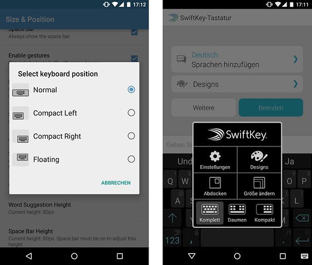 minuum swiftkey tastatureinstellungen