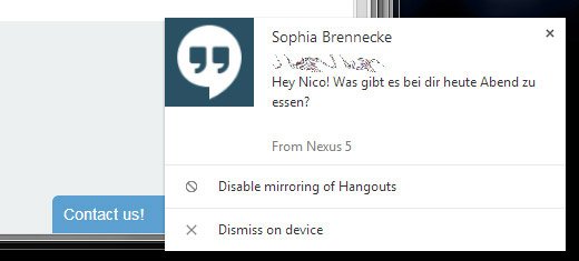 pushbullet benachrichtigung hangouts