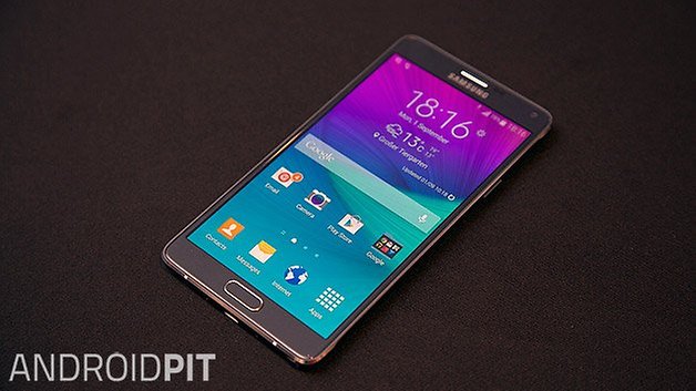 samsung galaxy note 4 спереди сверху