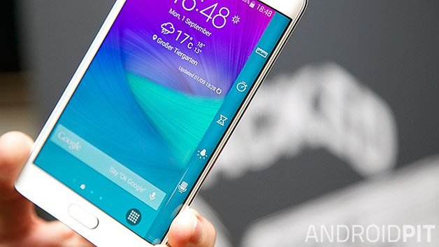 samsung galaxy note edge curved display toolbar