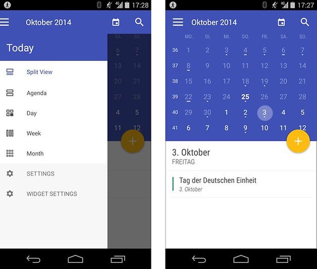 today calendar widget material design screenshot