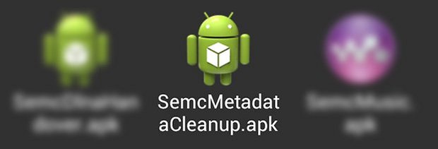 xperia apps metadatacleanup