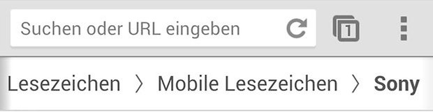 xperia z sony lesezeichen chrome