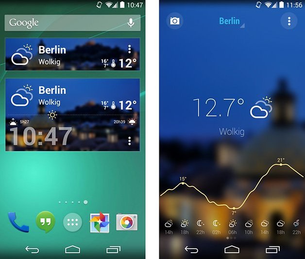 bright weather widget stundenansicht