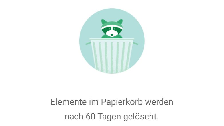 google photos papierkorb