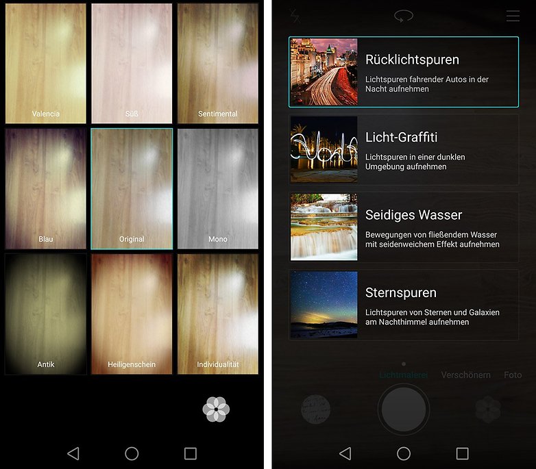 huawei p8 kamera interface