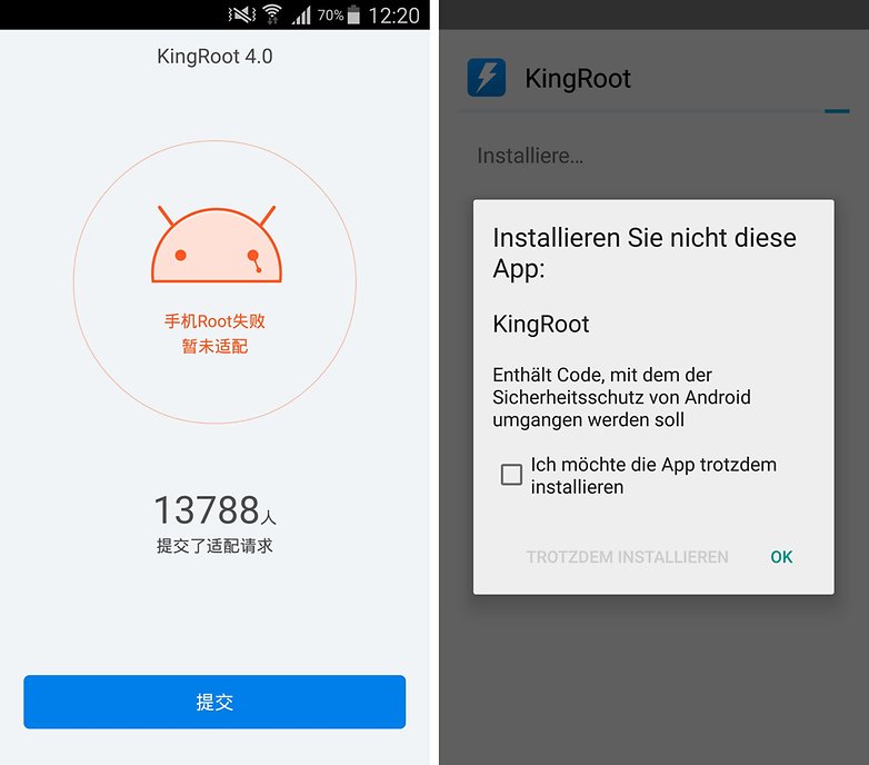 kongroot fehler