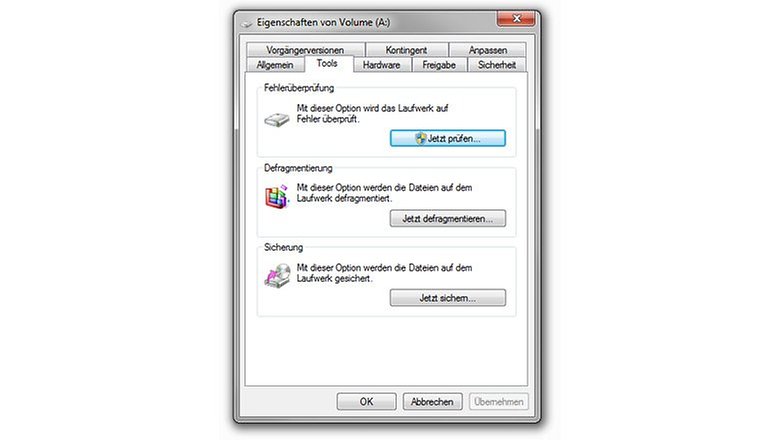 windows datentraeger fehlerueberpruefung