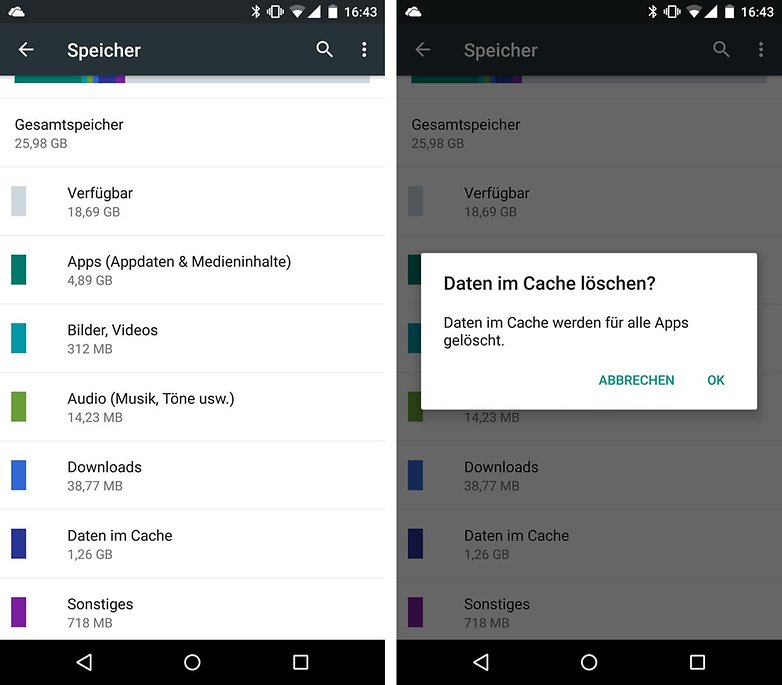 nexus 6 cache leeren