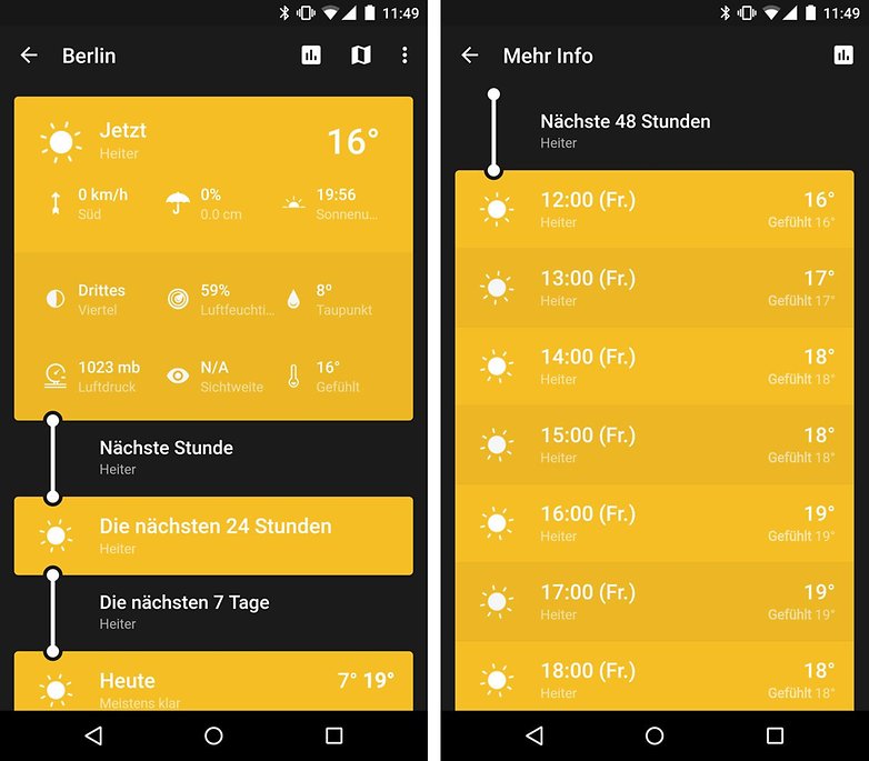 weather timeline android screenshot