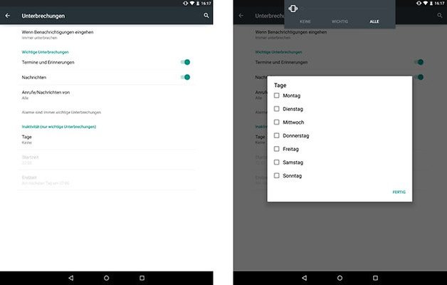 nexus 9 unterbrechungen